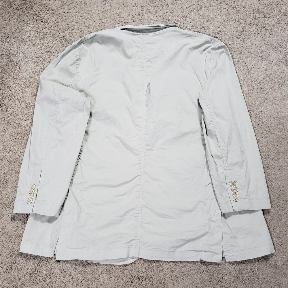 C-LAB NYC Mens 46L Blazer Garment Dyed Stretch Cotton Unlined Beige Lightweight